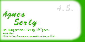 agnes serly business card